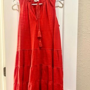 Elegant Red Sleeveless Dress